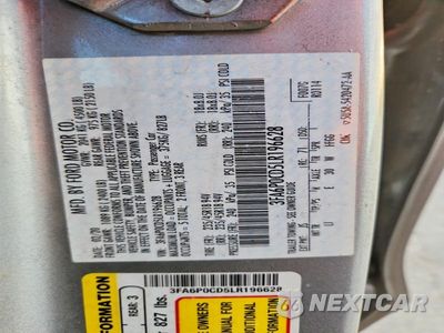 Zdjęcie 12 z 12 samochodu: 2020 FORD FUSION SEL VIN:3FA6P0CD5LR196628 - miniatura