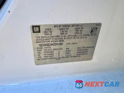 Zdjęcie 12 z 12 samochodu: 2017 CHEVROLET SILVERADO K1500 LTZ VIN:1GCVKSEJ4HZ241368 - miniatura