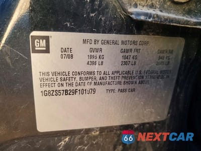 Zdjęcie 12 z 12 samochodu: 2009 SATURN AURA XE VIN:1G8ZS57B29F101079 - miniatura