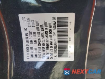 Zdjęcie 12 z 12 samochodu: 2014 HONDA ACCORD EXL VIN:1HGCR2F88EA064205 - miniatura