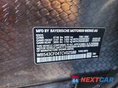 Zdjęcie 12 z 12 samochodu: 2026 BMW IX XDRIVE45 VIN:WB543CF04TCV02588 - miniatura