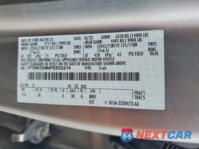 Zdjęcie 10 z 10 samochodu: 2023 FORD F350 SUPER DUTY VIN:1FT8W3DM4PEE02214 - miniatura