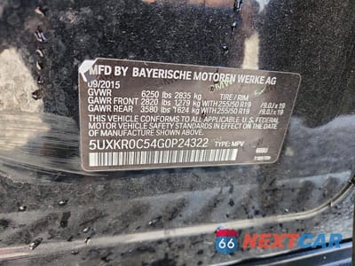 Zdjęcie 12 z 12 samochodu: 2016 BMW X5 XDRIVE35I VIN:5UXKR0C54G0P24322 - miniatura