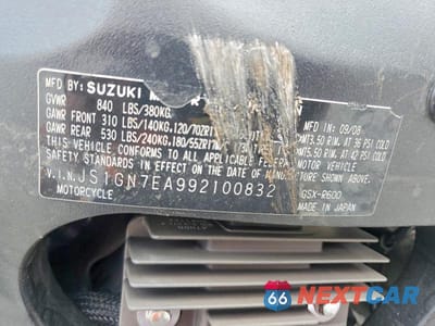 Zdjęcie 8 z 8 samochodu: 2009 SUZUKI GSX-R600 VIN:JS1GN7EA992100832 - miniatura