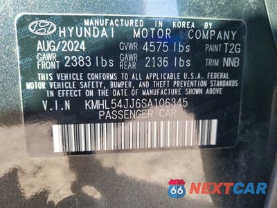 Zdjęcie 12 z 12 samochodu: 2025 HYUNDAI SONATA HYBRID LIMITED VIN:KMHL54JJ6SA106345 - miniatura