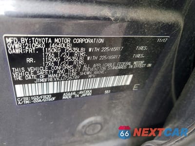 Zdjęcie 12 z 12 samochodu: 2018 TOYOTA RAV4 LE VIN:JTMBFREVXJJ726749 - miniatura