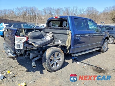 Trzecie zdjęcie samochodu z tyłu: 2020 FORD F150 SUPERCREW VIN:1FTEW1E54LFC18393 - miniatura