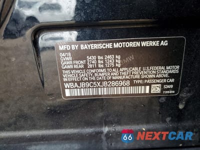 Zdjęcie 12 z 12 samochodu: 2018 BMW M550XI VIN:WBAJB9C5XJB286968 - miniatura