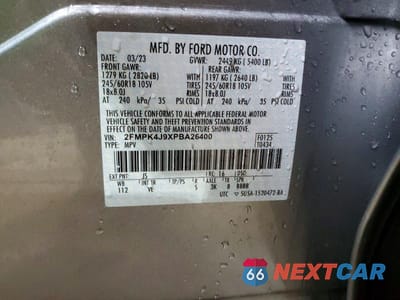 Zdjęcie 13 z 13 samochodu: 2023 FORD EDGE SEL VIN:2FMPK4J9XPBA26400 - miniatura