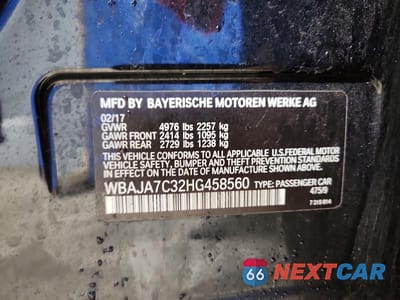 Zdjęcie 12 z 12 samochodu: 2017 BMW 530 XI VIN:WBAJA7C32HG458560 - miniatura
