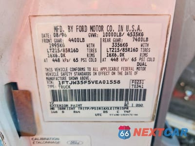 Zdjęcie 13 z 13 samochodu: 1997 FORD F350 VIN:1FTJW35F5VEA01558 - miniatura