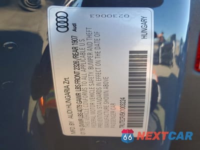 Zdjęcie 12 z 12 samochodu: 2019 AUDI TT VIN:TRUTECFV5K1003224 - miniatura