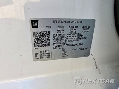 Zdjęcie 13 z 14 samochodu: 2017 CHEVROLET TAHOE C1500 PREMIER VIN:1GNSCCKC2HR373256 - miniatura