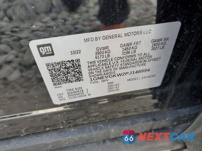Zdjęcie 13 z 13 samochodu: 2023 CHEVROLET TRAVERSE LT VIN:1GNEVGKW2PJ146994 - miniatura