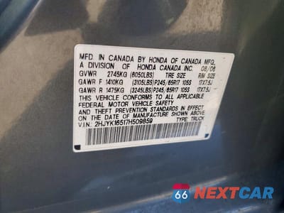Zdjęcie 12 z 12 samochodu: 2007 HONDA RIDGELINE RTL VIN:2HJYK16517H509859 - miniatura