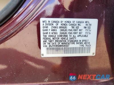 Zdjęcie 12 z 12 samochodu: 2008 HONDA RIDGELINE RTL VIN:2HJYK16588H541337 - miniatura