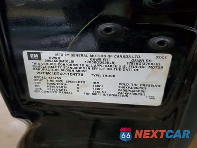 Zdjęcie 12 z 12 samochodu: 2002 GMC NEW SIERRA K1500 VIN:2GTEK19T521124775 - miniatura