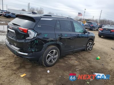 Trzecie zdjęcie samochodu z tyłu: 2020 GMC TERRAIN SLT VIN:3GKALVEV9LL147216 - miniatura