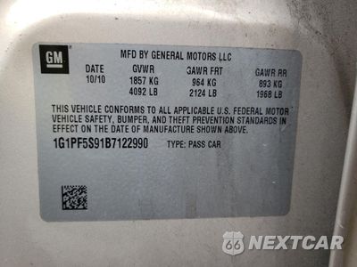 Zdjęcie 12 z 12 samochodu: 2011 CHEVROLET CRUZE LT VIN:1G1PF5S91B7122990 - miniatura