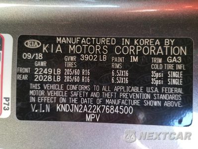 Zdjęcie 10 z 10 samochodu: 2019 KIA SOUL VIN:KNDJN2A22K7684500 - miniatura