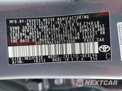 Zdjęcie 14 z 14 samochodu: 2022 TOYOTA COROLLA LE VIN:5YFEPMAE0NP373006 - miniatura