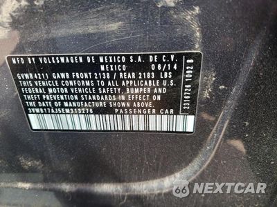 Zdjęcie 12 z 12 samochodu: 2014 VOLKSWAGEN JETTA SE VIN:3VWB17AJ5EM313276 - miniatura