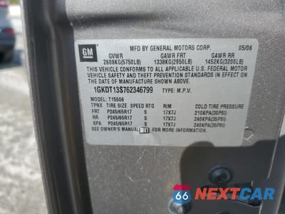 Zdjęcie 12 z 12 samochodu: 2006 GMC ENVOY VIN:1GKDT13S762346799 - miniatura