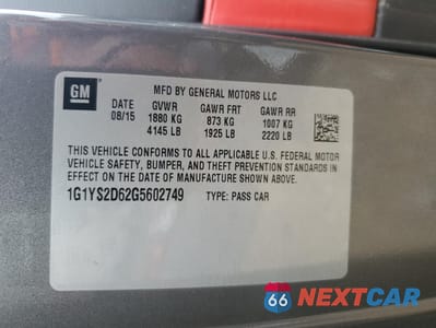 Zdjęcie 13 z 13 samochodu: 2016 CHEVROLET CORVETTE Z06 2LZ VIN:1G1YS2D62G5602749 - miniatura