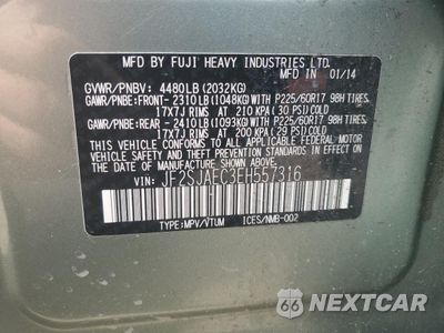 Zdjęcie 13 z 13 samochodu: 2014 SUBARU FORESTER 2.5I PREMIUM VIN:JF2SJAEC3EH557316 - miniatura