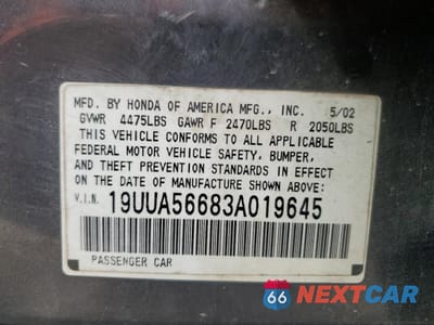 Zdjęcie 12 z 12 samochodu: 2003 ACURA 3.2TL VIN:19UUA56683A019645 - miniatura