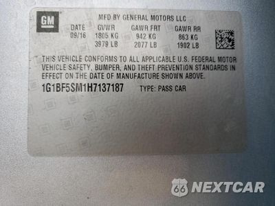 Zdjęcie 13 z 13 samochodu: 2017 CHEVROLET CRUZE PREMIER VIN:1G1BF5SM1H7137187 - miniatura