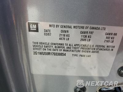 Zdjęcie 13 z 13 samochodu: 2007 CHEVROLET IMPALA LTZ VIN:2G1WU58R179338854 - miniatura