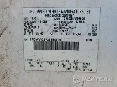 Zdjęcie 13 z 13 samochodu: 2005 FORD F350 SUPER DUTY VIN:1FDWW36P25EB41351 - miniatura