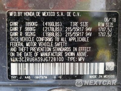 Zdjęcie 15 z 15 samochodu: 2018 HONDA HR-V LX VIN:3CZRU6H39JG728100 - miniatura