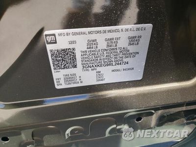 Zdjęcie 13 z 13 samochodu: 2024 CHEVROLET EQUINOX LT VIN:3GNAXKEG9RL244724 - miniatura