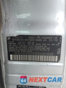 Zdjęcie 12 z 12 samochodu: 1998 BMW 323 IC AUTOMATIC VIN:WBABJ8328WEM21958 - miniatura