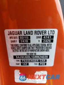 Zdjęcie 14 z 14 samochodu: 2016 JAGUAR F-TYPE R VIN:SAJWJ6DL1GMK24039 - miniatura
