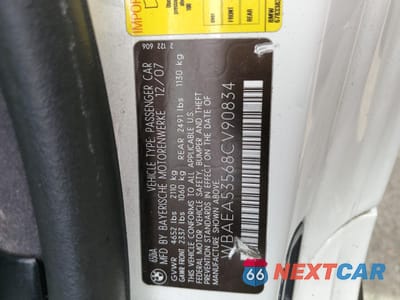 Zdjęcie 12 z 12 samochodu: 2008 BMW 650 I VIN:WBAEA53568CV90834 - miniatura