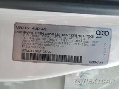 Zdjęcie 12 z 12 samochodu: 2020 AUDI A3 PREMIUM PLUS VIN:WAUCUGFF6LA102775 - miniatura