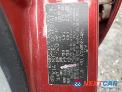 Zdjęcie 13 z 13 samochodu: 2008 KIA SORENTO EX VIN:KNDJD735085824488 - miniatura