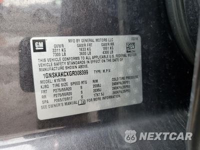 Zdjęcie 15 z 15 samochodu: 2016 CHEVROLET TAHOE K1500 LS VIN:1GNSKAKCXGR308399 - miniatura