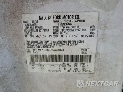 Zdjęcie 12 z 12 samochodu: 2013 FORD F150 VIN:1FTMF1EM3DKG35838 - miniatura