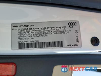 Zdjęcie 15 z 15 samochodu: 2023 AUDI A4 PREMIUM PLUS 45 VIN:WAUEAAF44PN001763 - miniatura