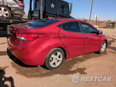 Trzecie zdjęcie samochodu z tyłu: 2013 HYUNDAI ELANTRA GLS VIN:KMHDH4AE7DU727111 - miniatura