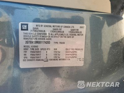 Zdjęcie 12 z 12 samochodu: 2008 GMC SIERRA K1500 VIN:2GTEK13M081174283 - miniatura