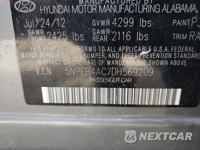 Zdjęcie 12 z 12 samochodu: 2013 HYUNDAI SONATA GLS VIN:5NPEB4AC7DH569209 - miniatura