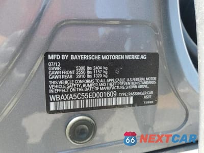 Zdjęcie 13 z 13 samochodu: 2014 BMW 535 D VIN:WBAXA5C55ED001609 - miniatura