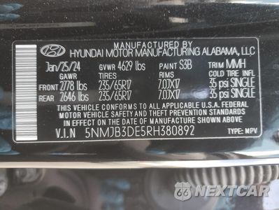 Zdjęcie 15 z 16 samochodu: 2024 HYUNDAI TUCSON SEL VIN:5NMJB3DE5RH380892 - miniatura