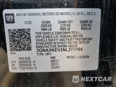 Zdjęcie 13 z 16 samochodu: 2022 CHEVROLET EQUINOX LT VIN:3GNAXKEV1NL277094 - miniatura