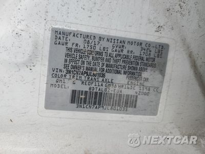 Zdjęcie 12 z 12 samochodu: 2018 NISSAN VERSA S VIN:3N1CN7AP9JL801035 - miniatura